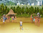 Speel-jongleren-op-die-strand