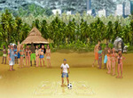 Spela-jonglering-pa-stranden
